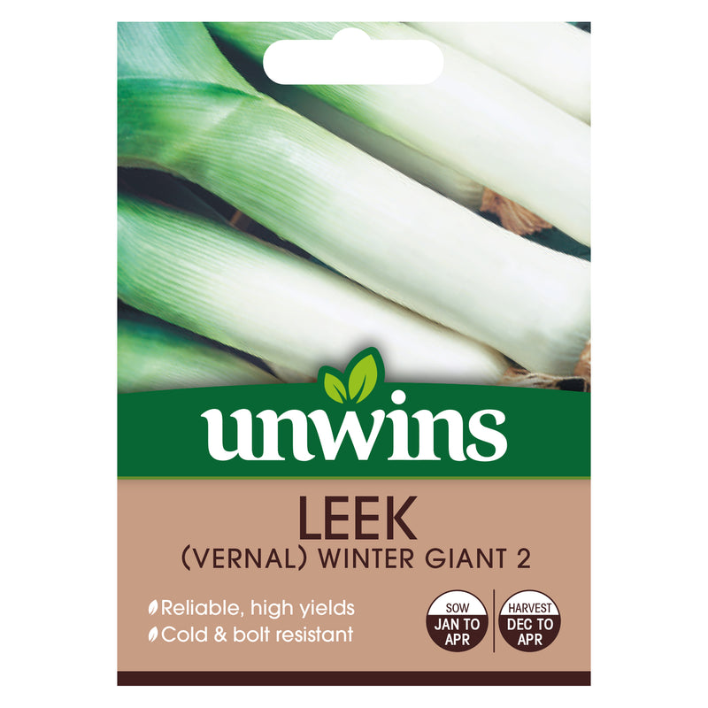Unwins Vernal Leek Winter Giant 2 Seeds