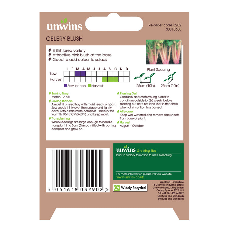 Unwins Celery Blush Seeds