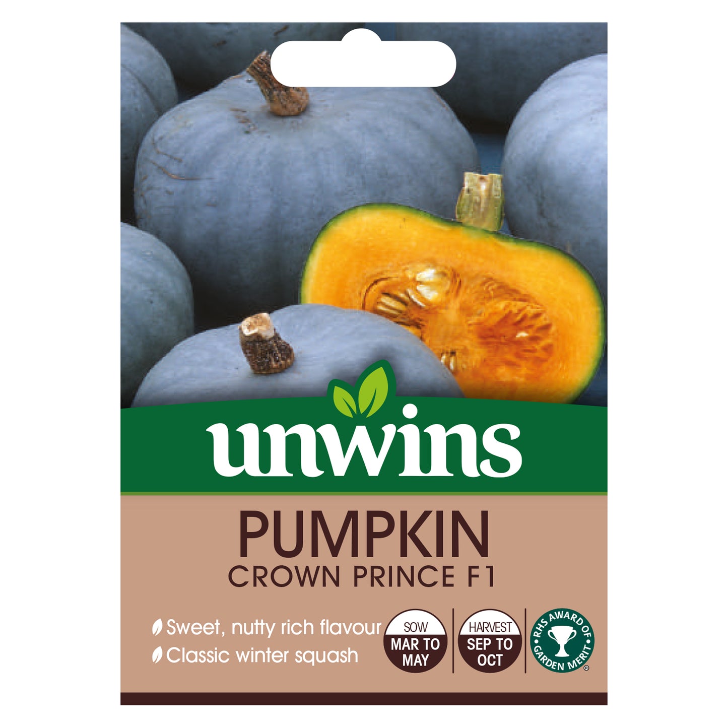 Unwins Pumpkin Crown Prince Seeds front