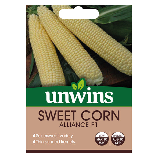 Unwins Sweet Corn Alliance F1 Seeds - front