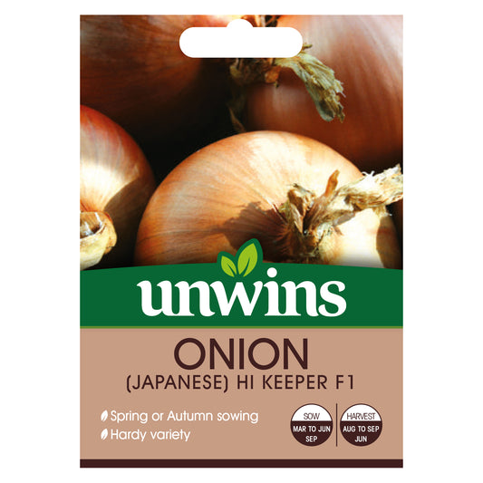 Unwins Onion Japanese Hi Keeper Seeds - front