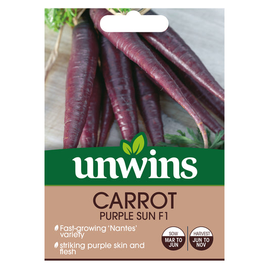 Unwins Carrot Purple Sun Seeds front