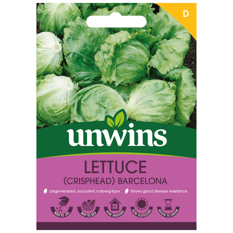 Unwins Crisphead Lettuce Barcelona Seeds