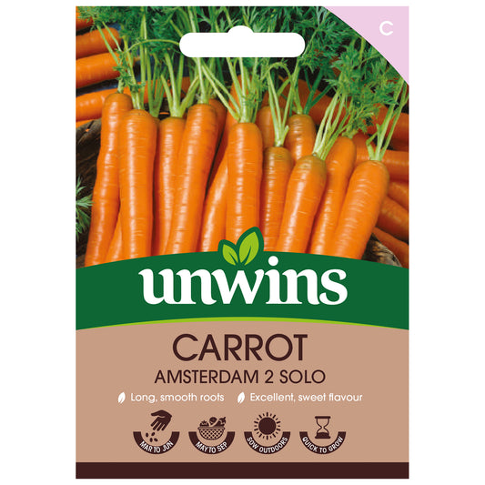 Unwins Carrot Amsterdam 2 Solo Seeds - front