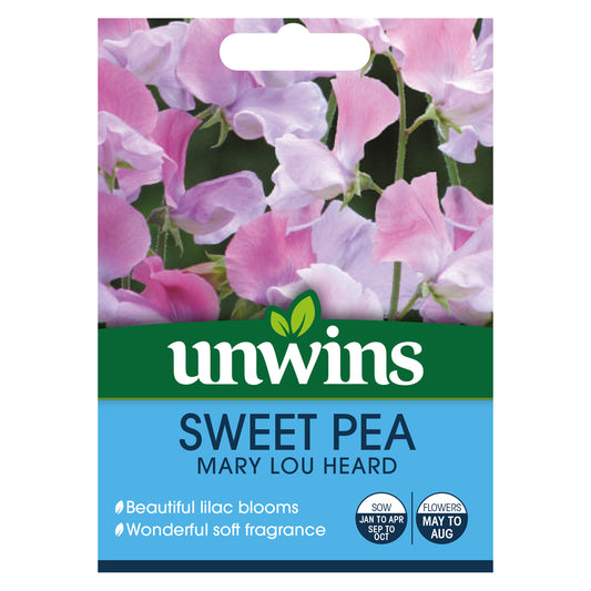 Unwins Sweet Pea Mary Lou Heard Seeds - front