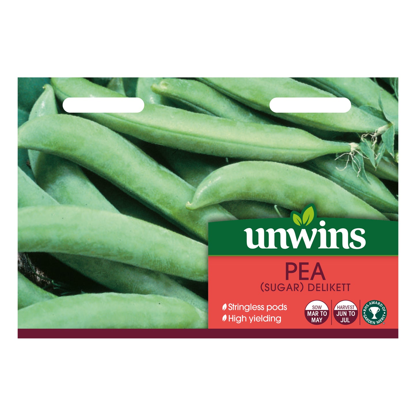 Unwins Sugar Snap Pea Delikett Seeds - front