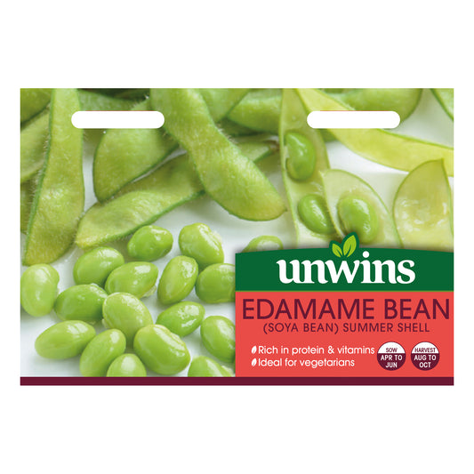 Unwins Edamame Bean Summer Shell Soya Bean Seeds front of pack