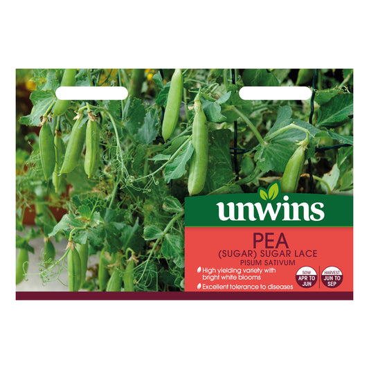 Unwins Sugar Pea Sugar Lace Seeds - front