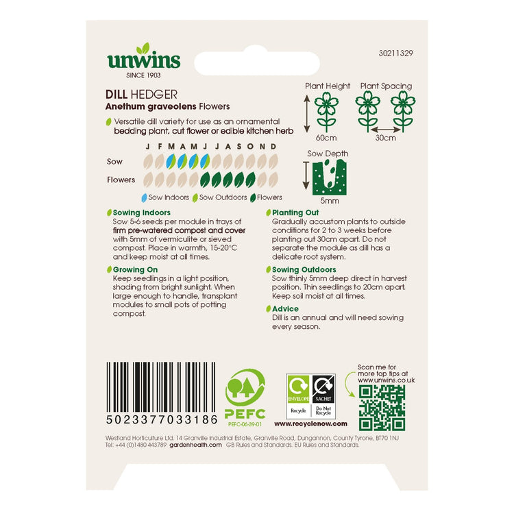 Unwins Dill Hedger Seeds