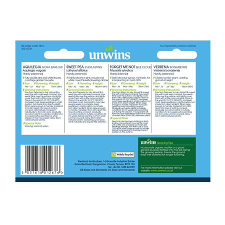 Unwins Unwins Herbaceous Border Collection Pack Seeds