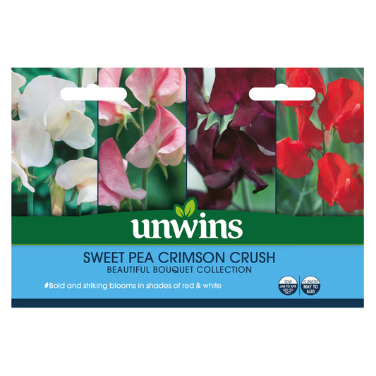 Unwins Sweet Pea Crimson Crush Collection Pack Seeds - front