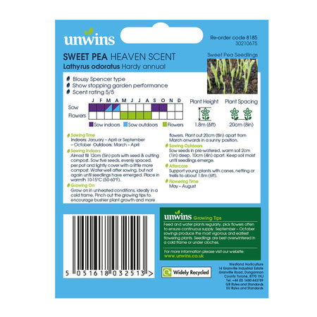 Unwins Sweet Pea Heaven Scent Seeds