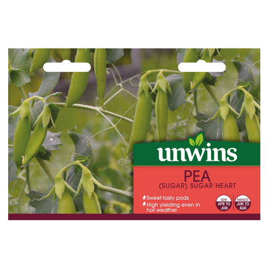 Unwins Sugar Snap Pea Sugar Heart Seeds front of pack