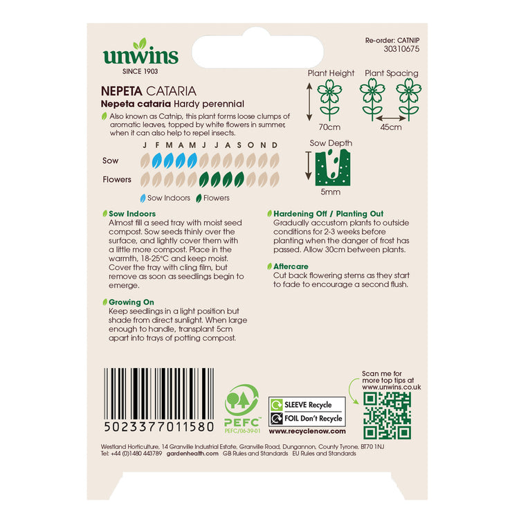 Unwins Nepeta Cataria Seeds