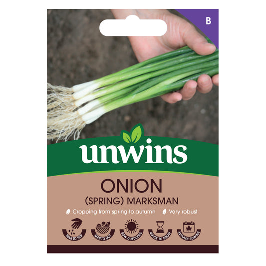 unwins spring onion marksman front of pack