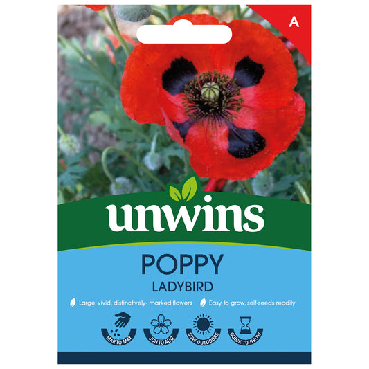 Unwins Poppy Ladybird Seeds - front