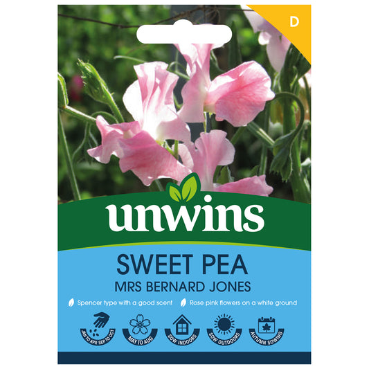 Unwins Sweet Pea Mrs Bernard Jones front of pack
