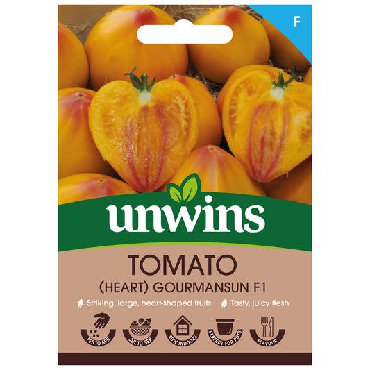 Unwins Heart Tomato Gourmansun F1 Seeds - front