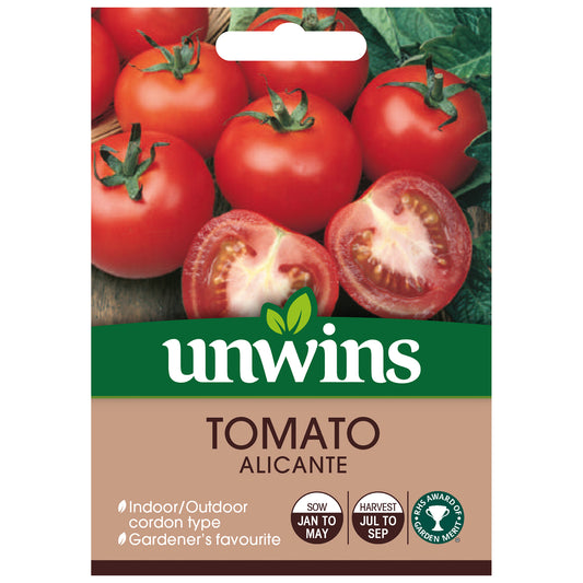 Unwins Salad Tomato Alicante Seeds front of pack