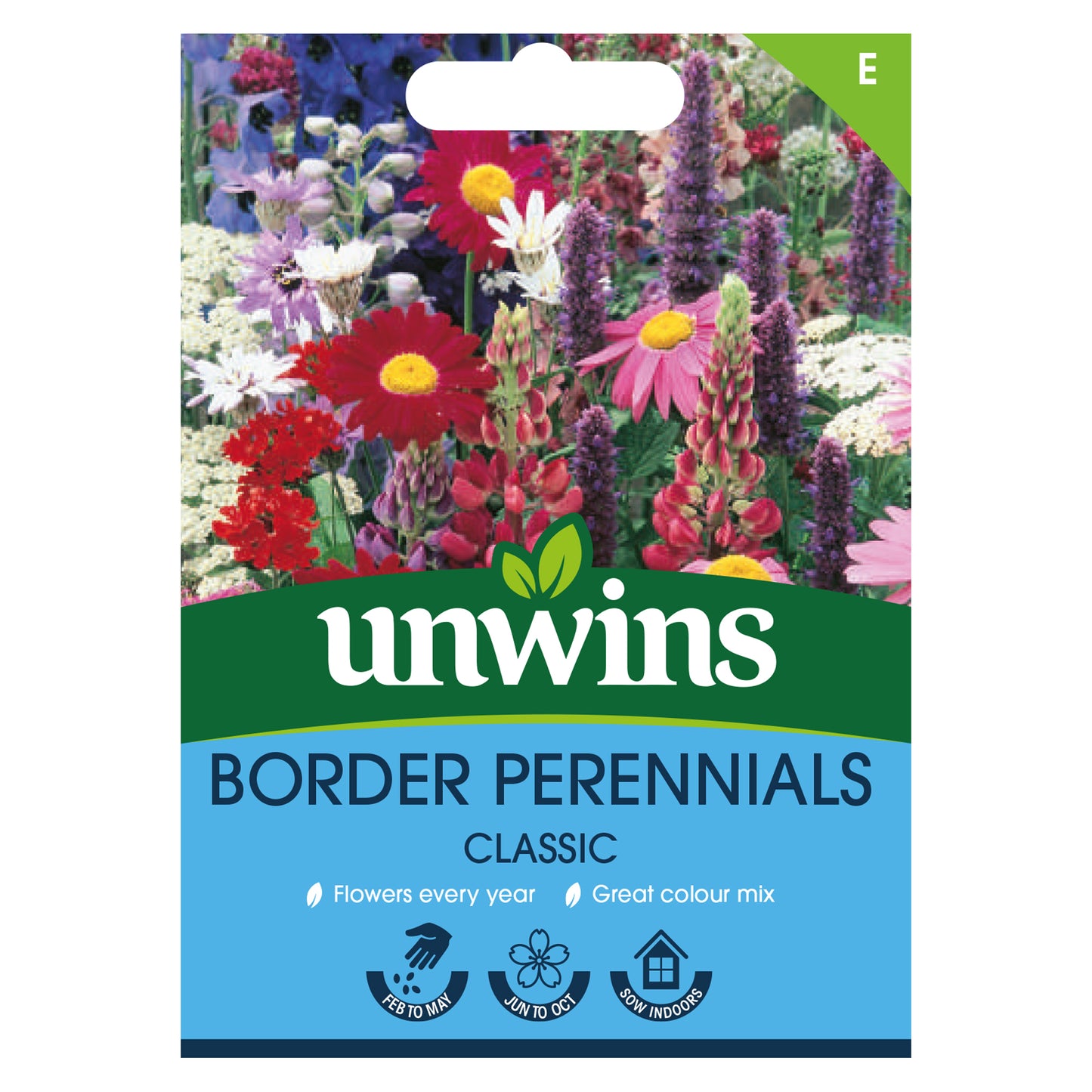 Unwins Border Perennials Classic Seeds front of pack