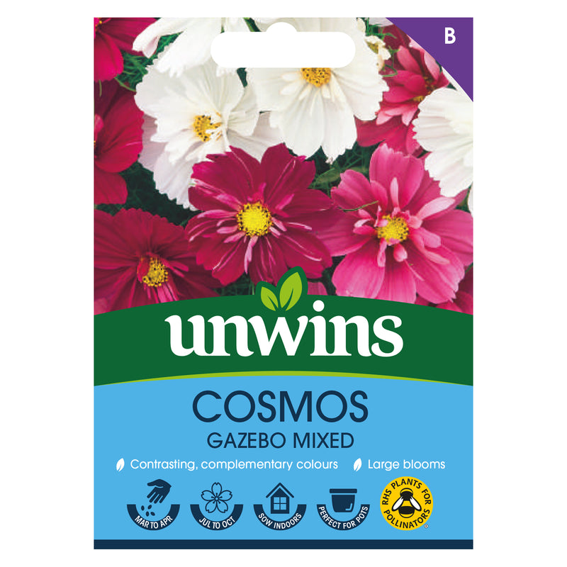 Unwins Cosmos Gazebo Mixed Seeds