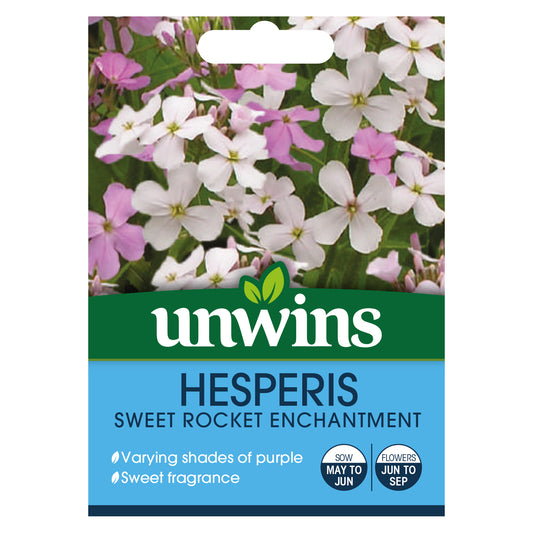 Unwins Hesperis Sweet Rocket Enchantment Seeds front of pack