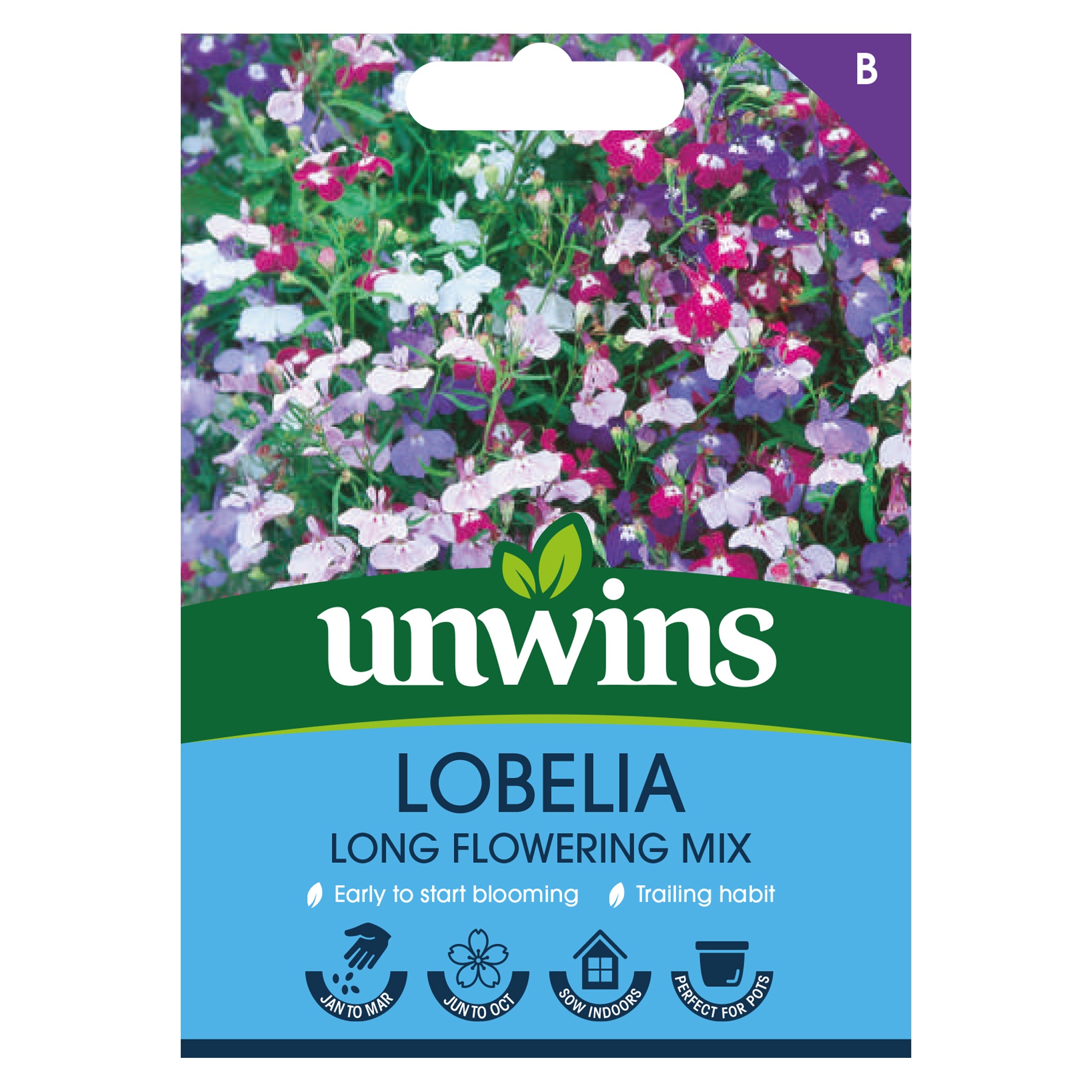 Unwins Lobelia Long Flowering Mix Seeds