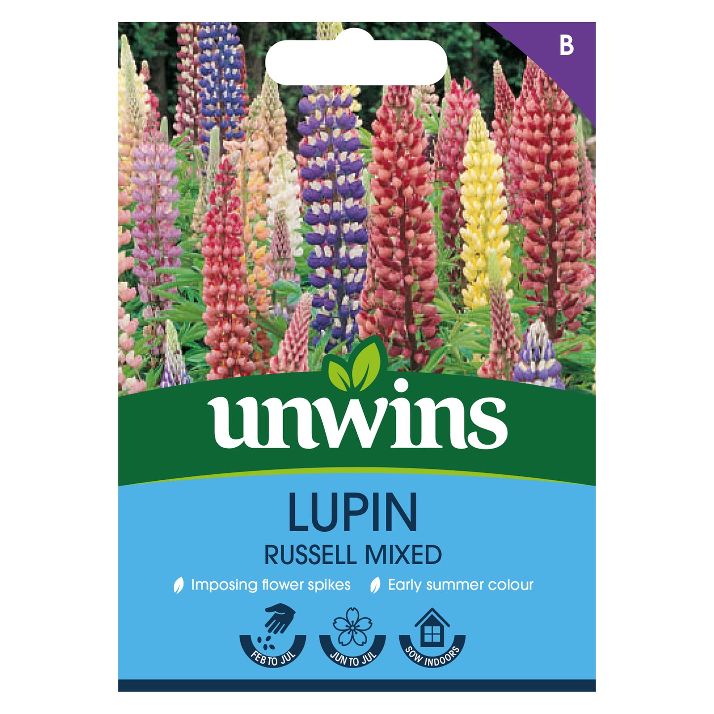 Unwins Lupin Russell Mixed Seeds front