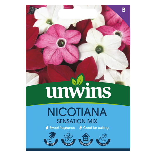 Unwins Nicotiana Sensation Mix Seeds front of pack