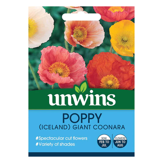 Unwins Iceland Poppy Giant Coonara Seeds front of pack