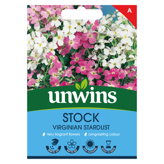 Unwins Stock Virginian Stardust Seeds front of pack