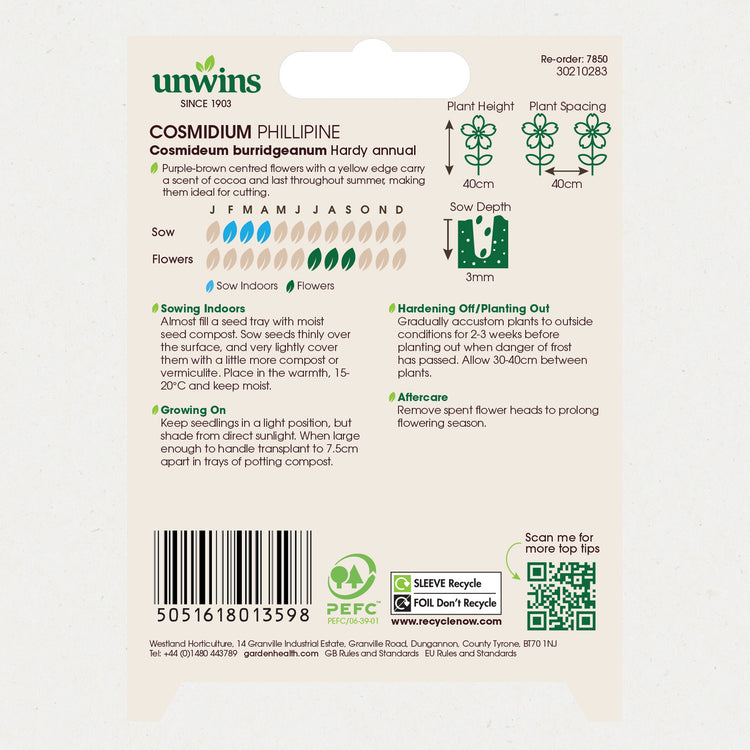 Unwins Cosmidium Phillipine Seeds