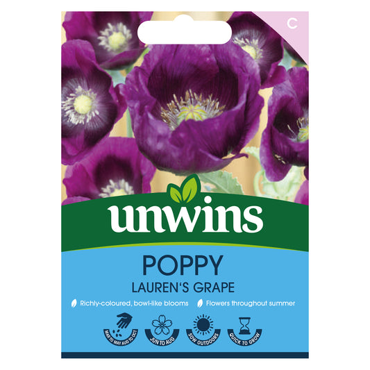 Unwins Poppy Lauren's Grape Seeds front of pack