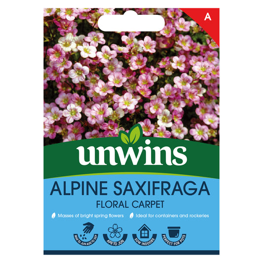 Unwins Alpine Saxifraga Floral Carpet Seeds Front