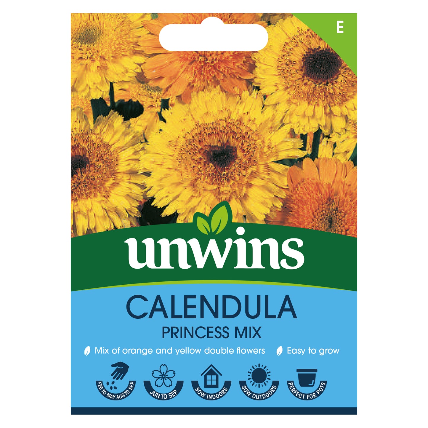 Unwins Calendula Princess Mix Seeds Front