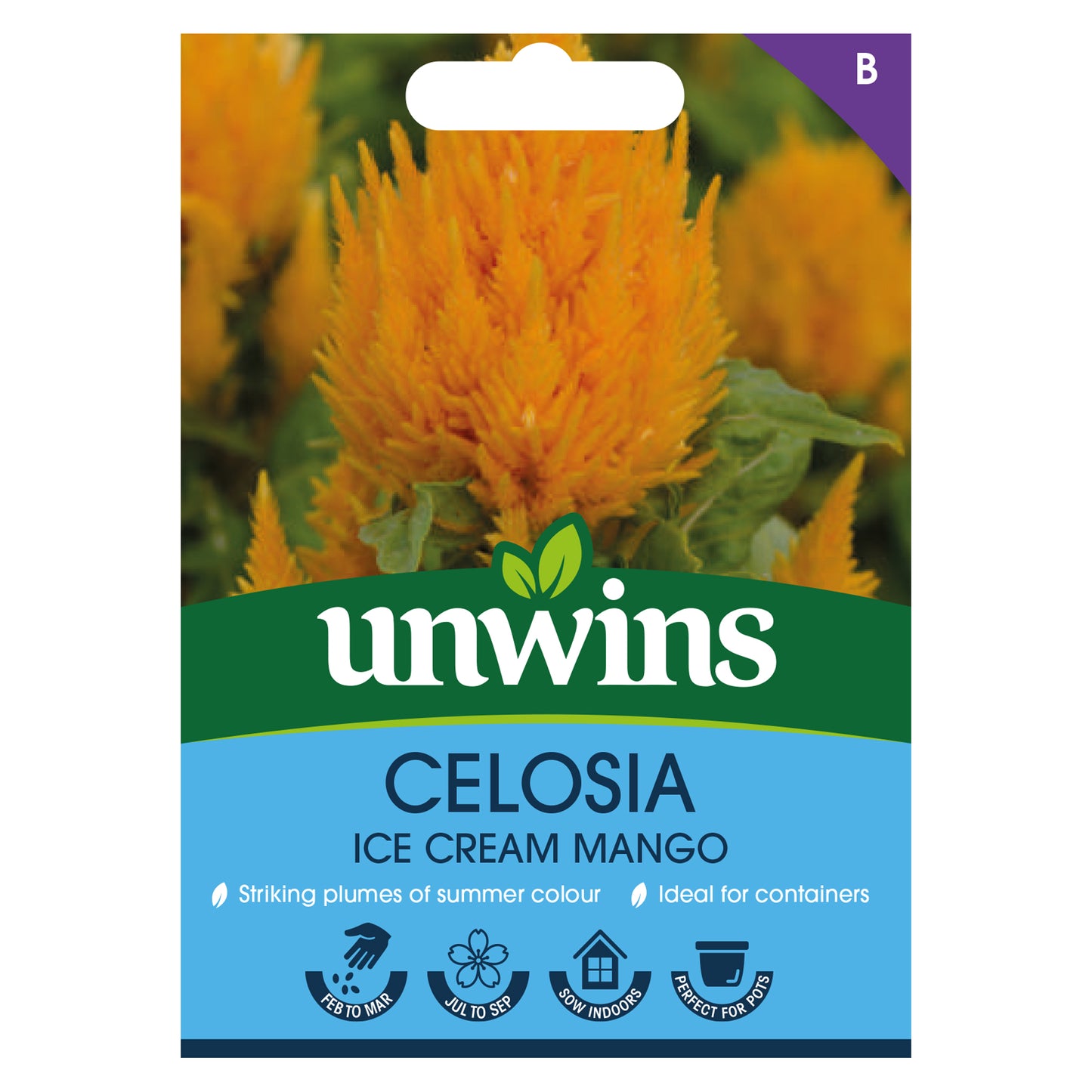 Unwins Celosia Ice cream Mango Seeds Front