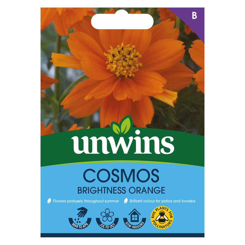 Unwins Cosmos Brightness Orange Seeds