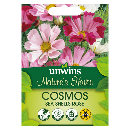 Nature's Haven Cosmos Sea Shells Rose Seeds Front