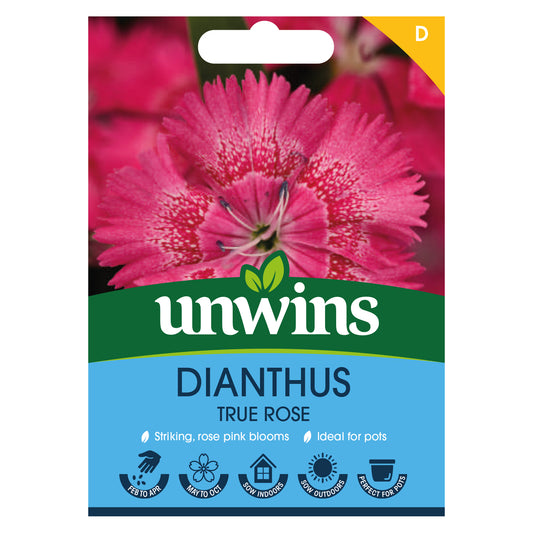 Unwins Dianthus True Rose Seeds Front