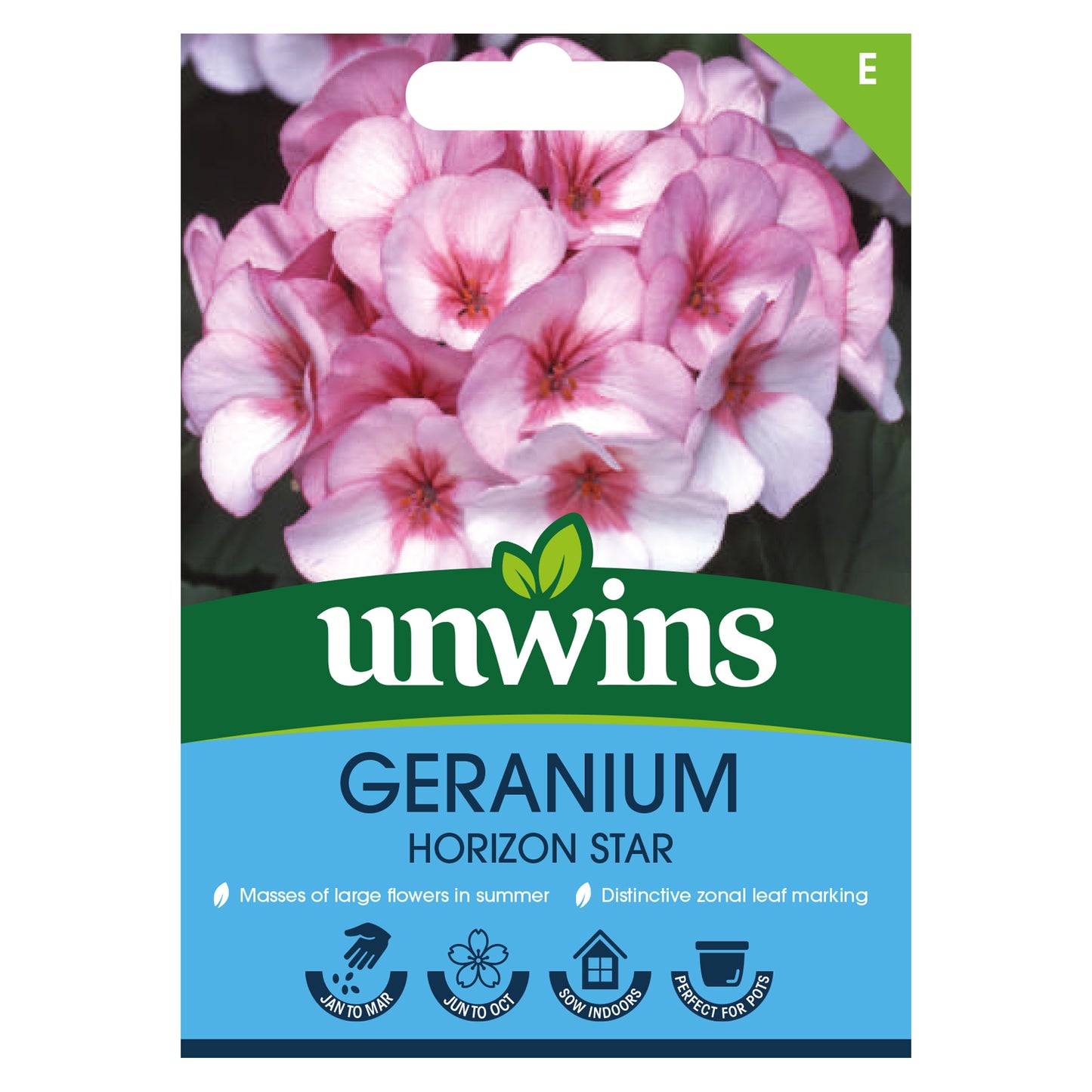 Unwins Geranium Horizon Star Seeds front of pack