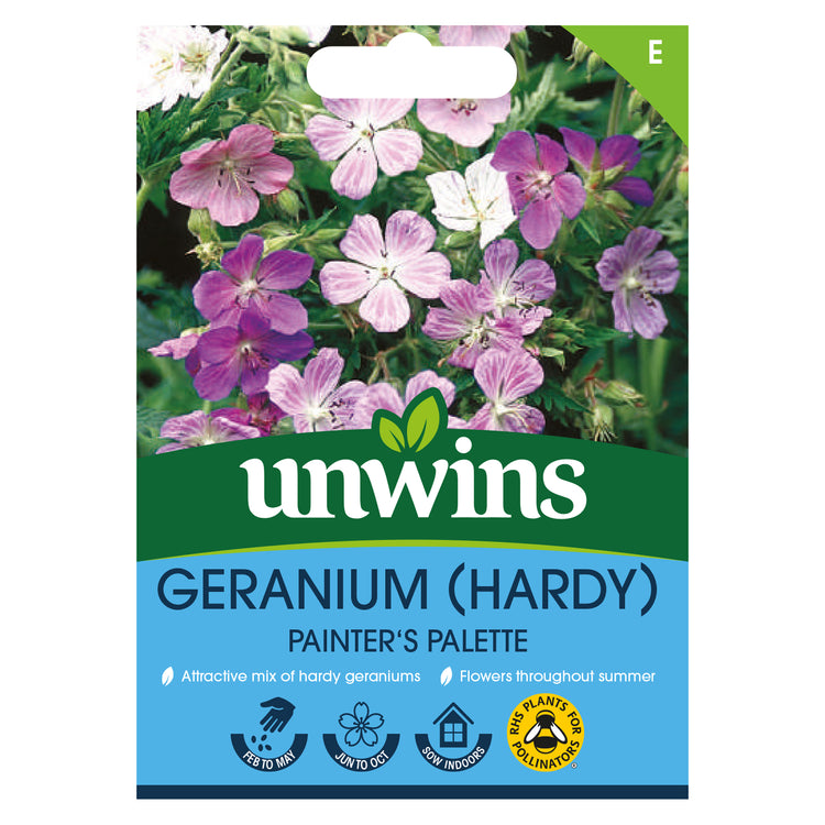 sowing hardy geranium seeds Unwins Hardy Geranium Painter's Palette Seeds