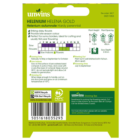 Nature's Haven Helenium Helena Gold Seeds