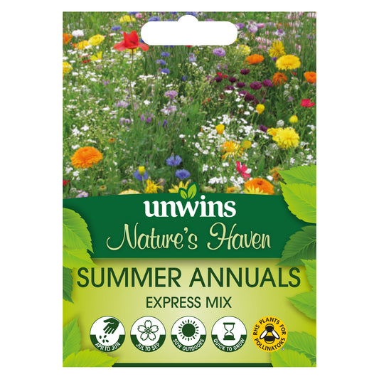 Nature's Haven Summer Annuals Express Mix Seeds front