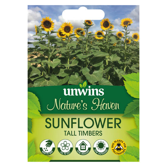 Nature's Haven Sunflower Tall Timbers Seeds front of pack