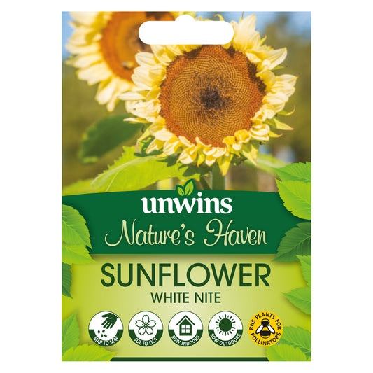 Nature's Haven Sunflower White Nite Seeds front of pack