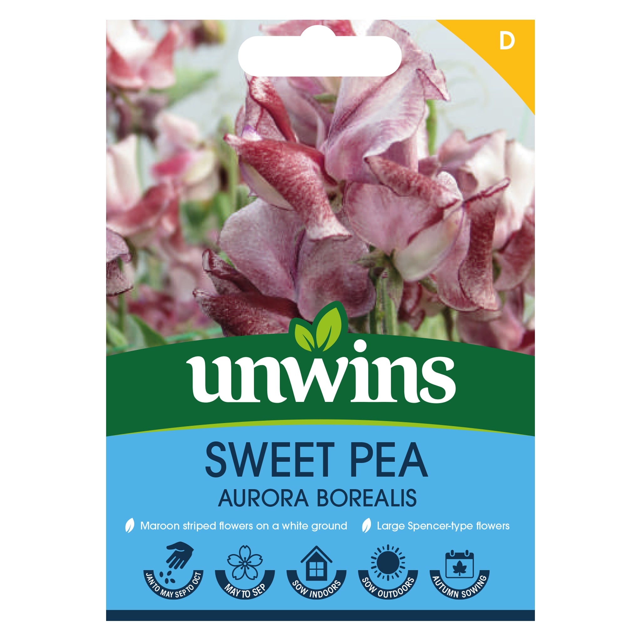 Unwins Sweet Pea Aurora Borealis Seeds