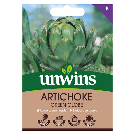 Unwins Artichoke Green Globe Seeds Front