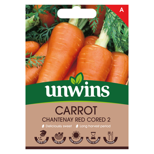 Unwins Carrot Chantenay Red Cored 2 Seeds Front