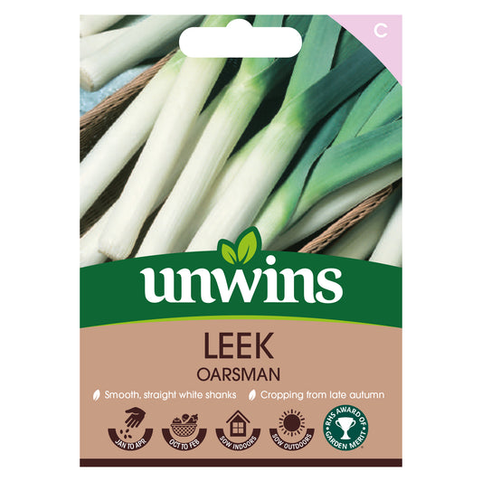 Unwins Leek Oarsman Seeds front of pack