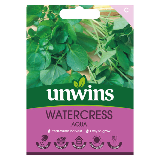 Unwins Watercress Aqua Seeds front of pack